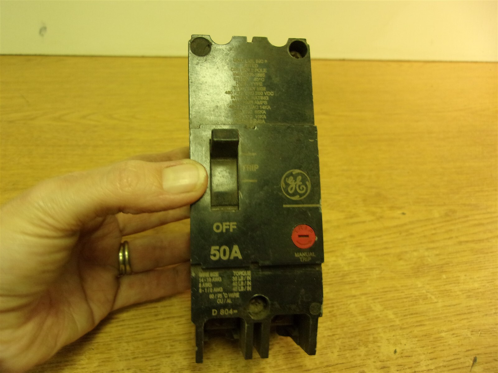 GE E11598 Type TEY MD2 50A Circuit Breaker “Y” *FREE SHIPPING*