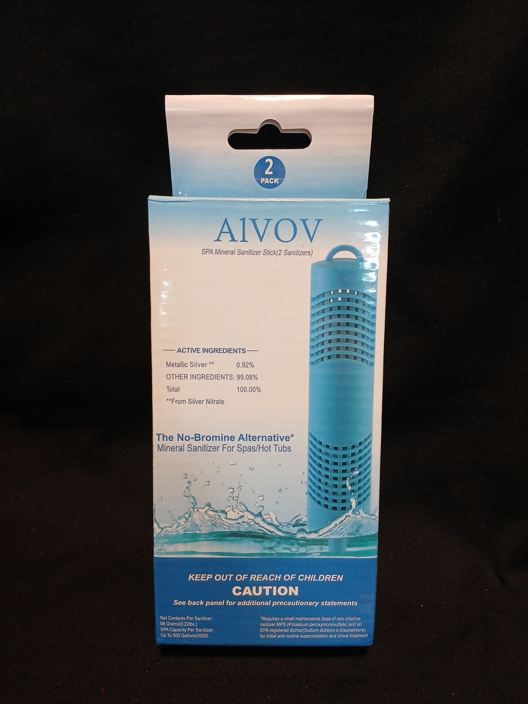 A1VOV SPA Stick Mineral-Based Water Purifier for Hot Tubs & Spas (2-Pack) B14