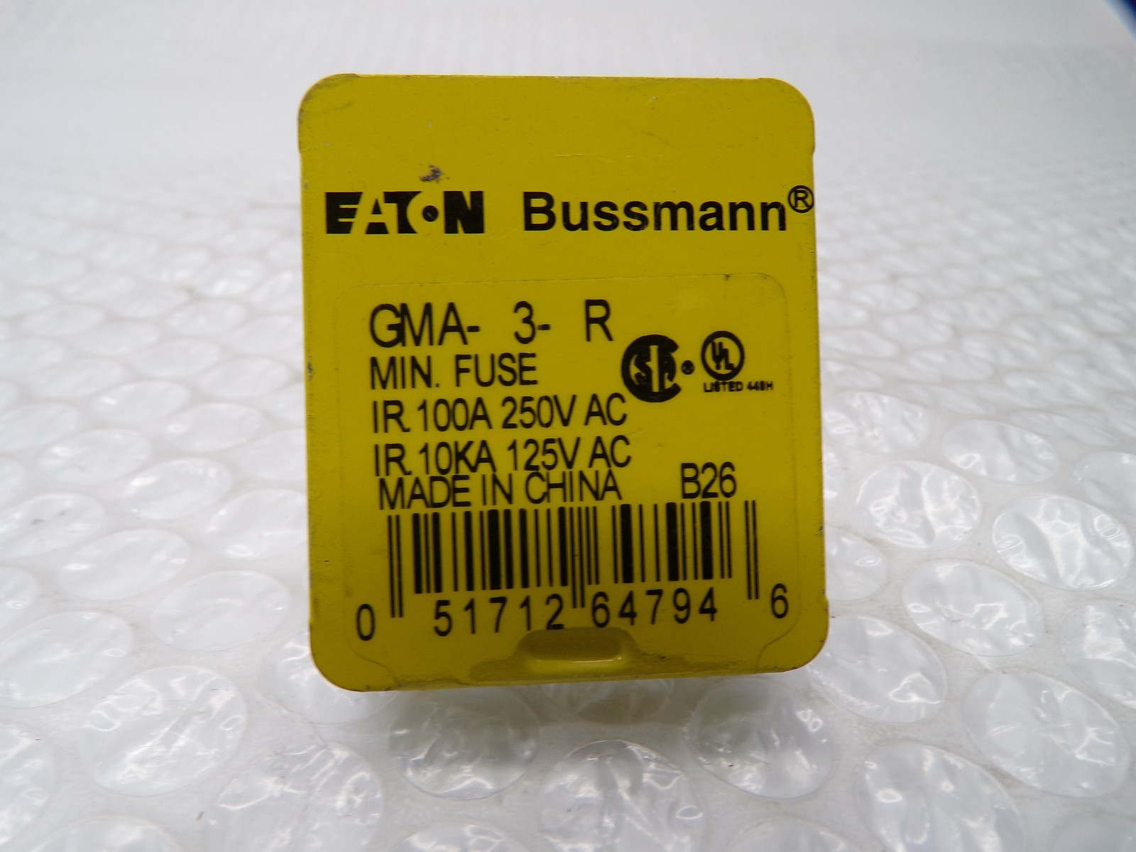 BUSSMANN GMA-3-R FUSE PKG OF 3 NSMP