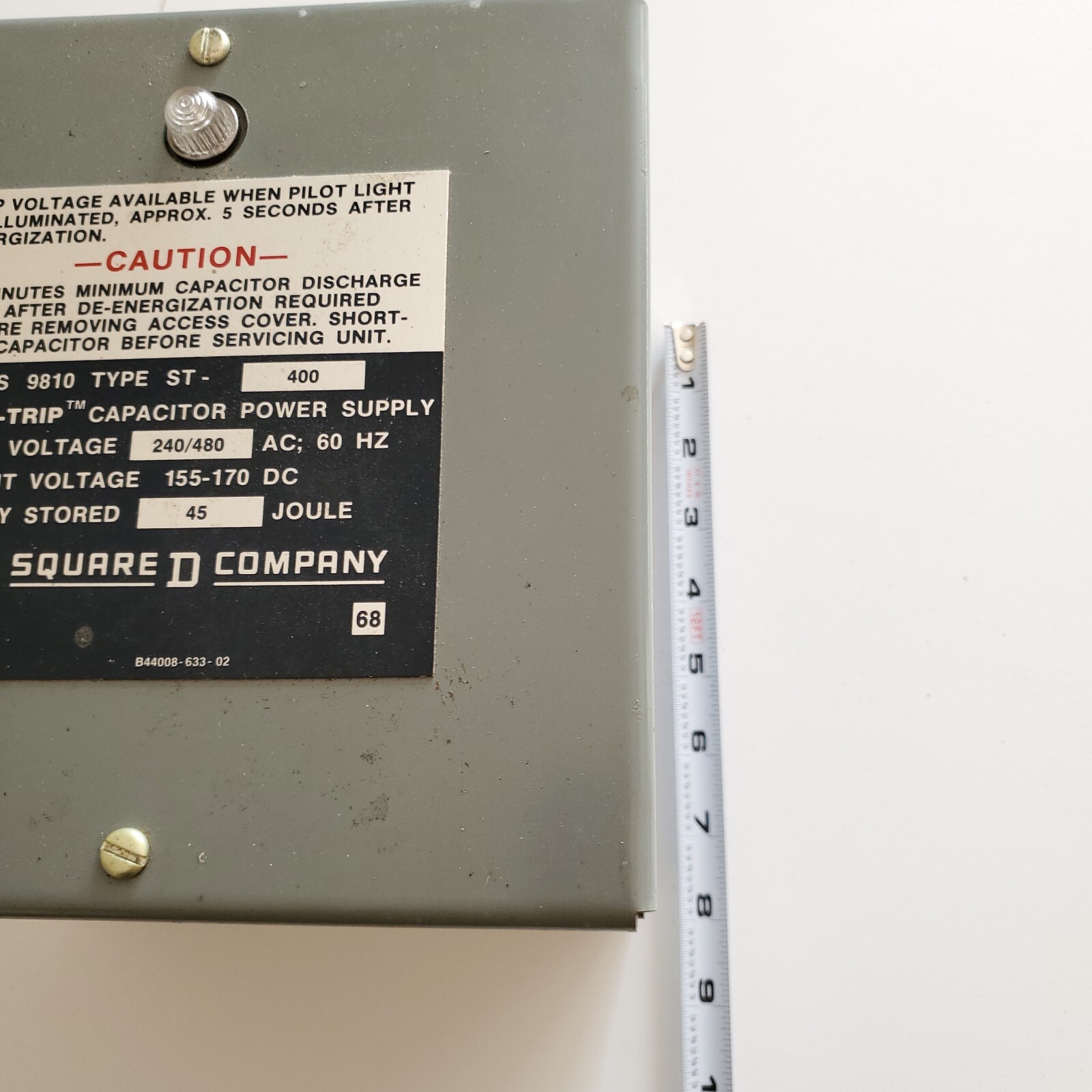 New Square D Class 9810 Type ST-400 Sure-Trip Capacitor Power Supply Open Box