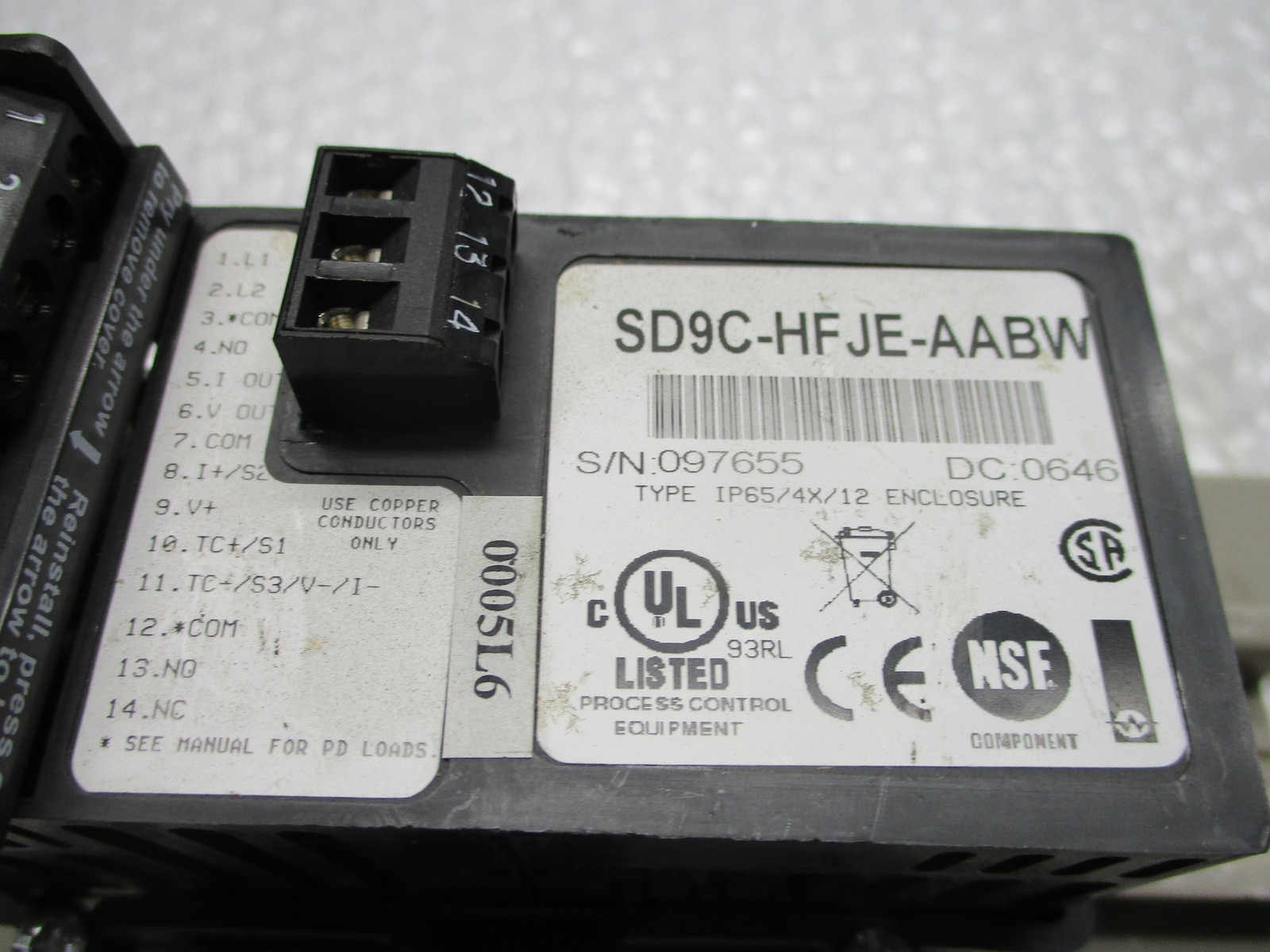 NORTH AMERICAN 8351-C SD9C-HFJE-AABW CONTROLLER NSNP