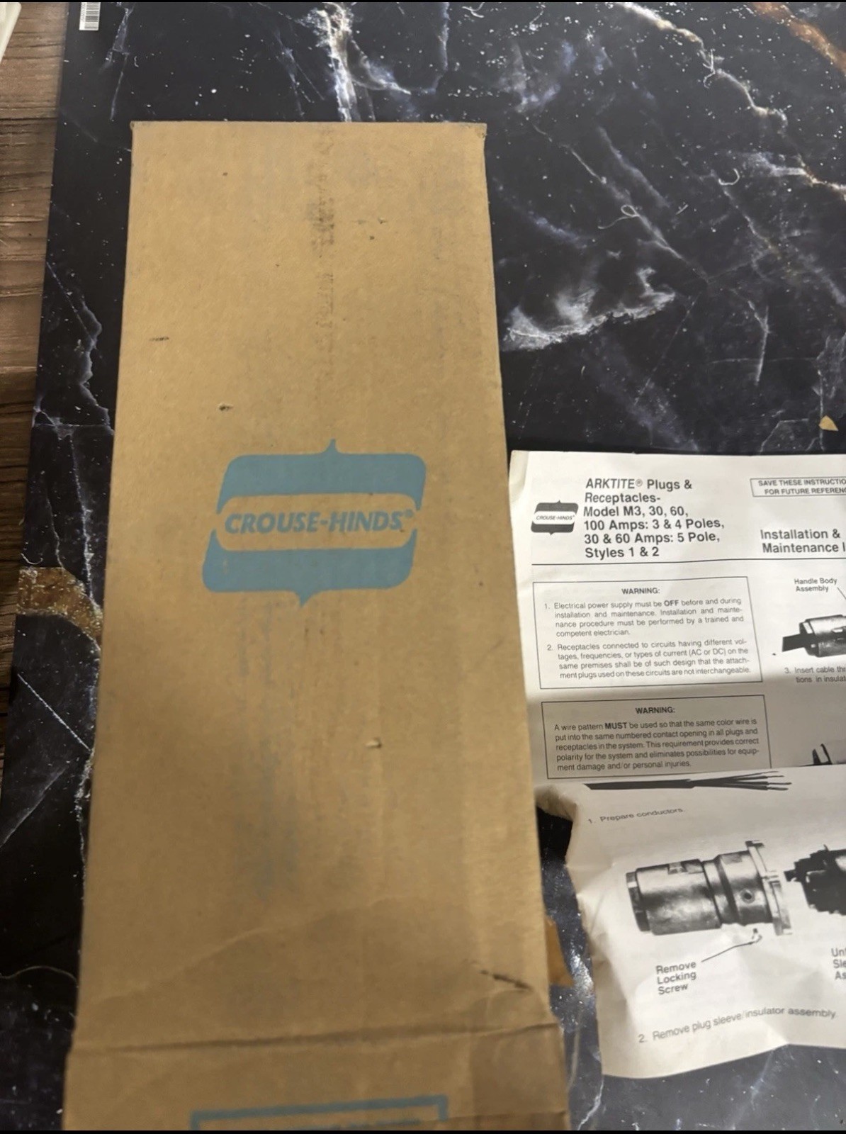 ARKTITE Plugs & Receptacles-Model M3, 30, 60 100 Amps IF1229 : Crouse Hinds