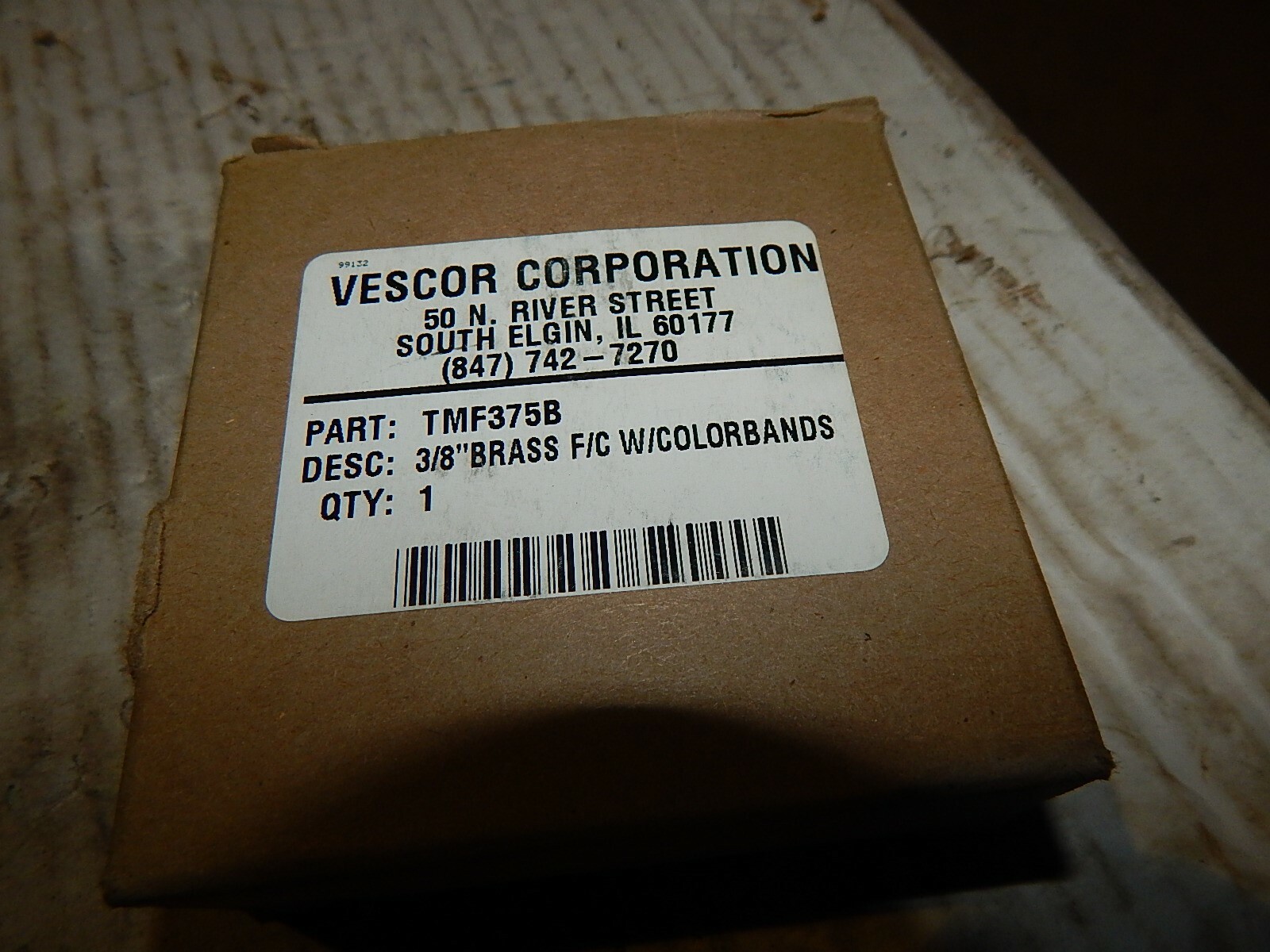 NEW Vescor TMF3750 3/8″ Brass F/C W/ Color Band’s *FREE SHIPPING*