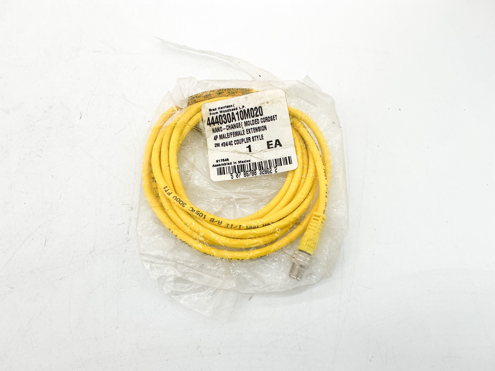 New Brad Harrison 444030A10M020 Cordset 4P Male/Female Extension