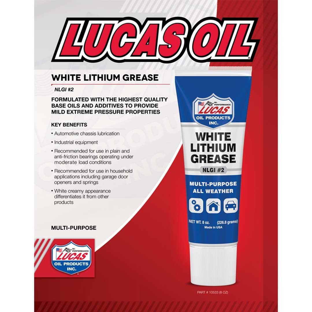 Lucas Oil 10533 White Lithium Grease 8oz