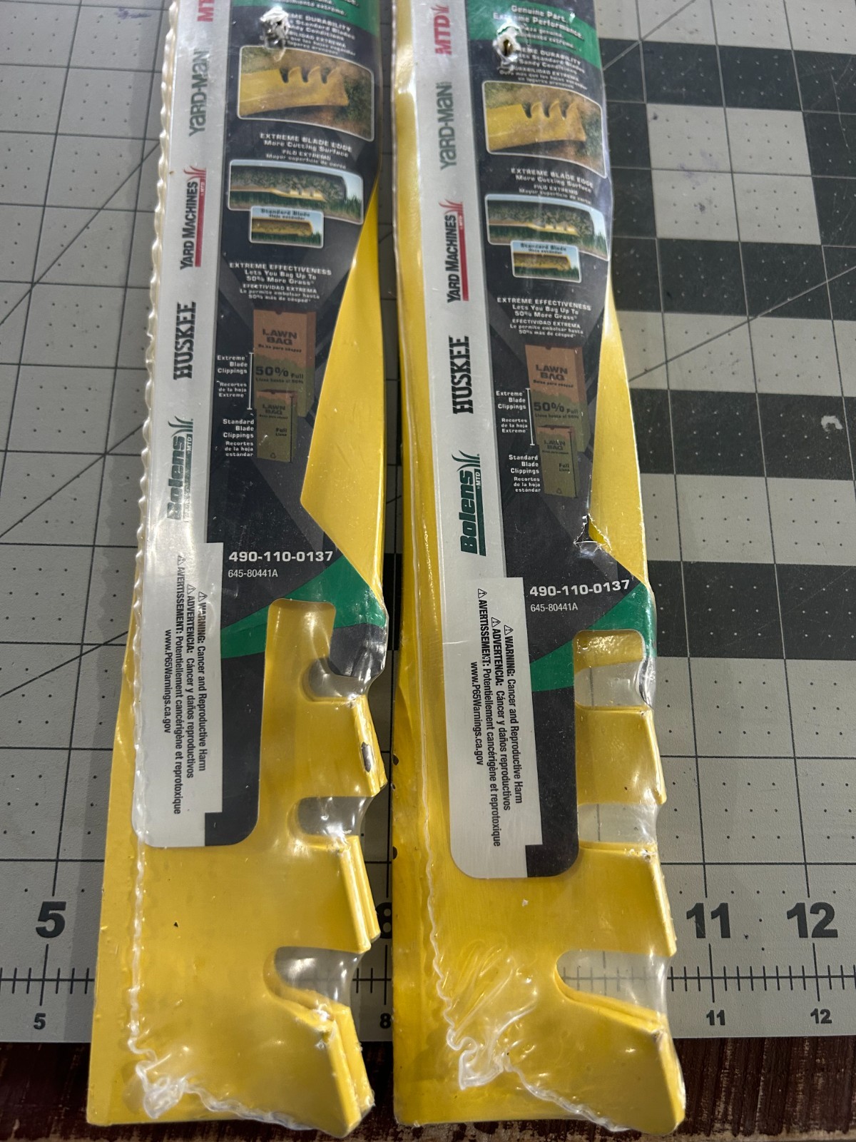 2-pack GENUINE MTD EXTREME 490-110-0137 42″ MULCHING BAGGING mower BLADE SET
