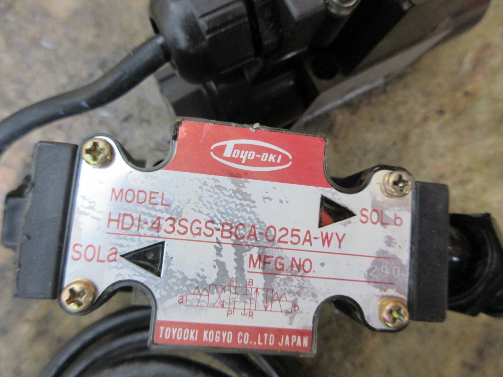 TOYO OKI VALVE HDI HD1-43SGS-BCA-025A-WY HDI-43SGS-BCA-025A-WY EACH 1