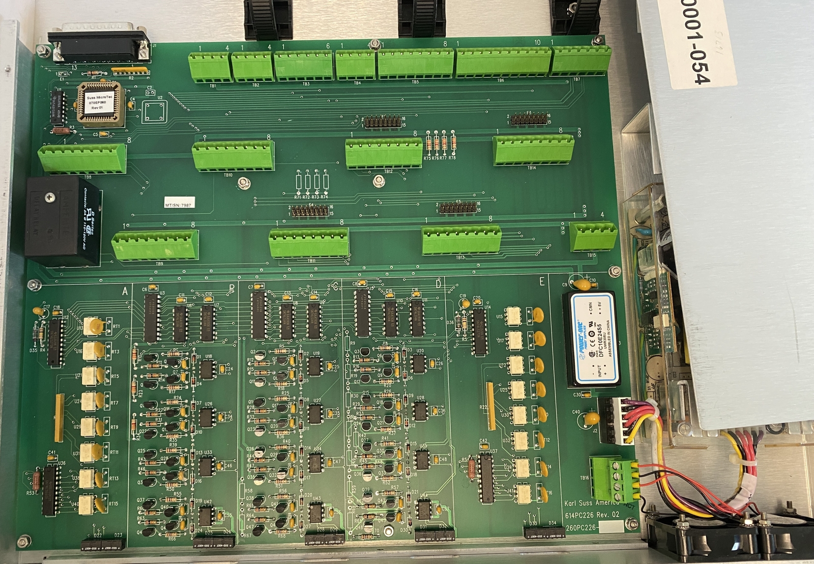 Karl Suss MHU I/O Assy PN: 614PC226 / 260PC226 REV: 02