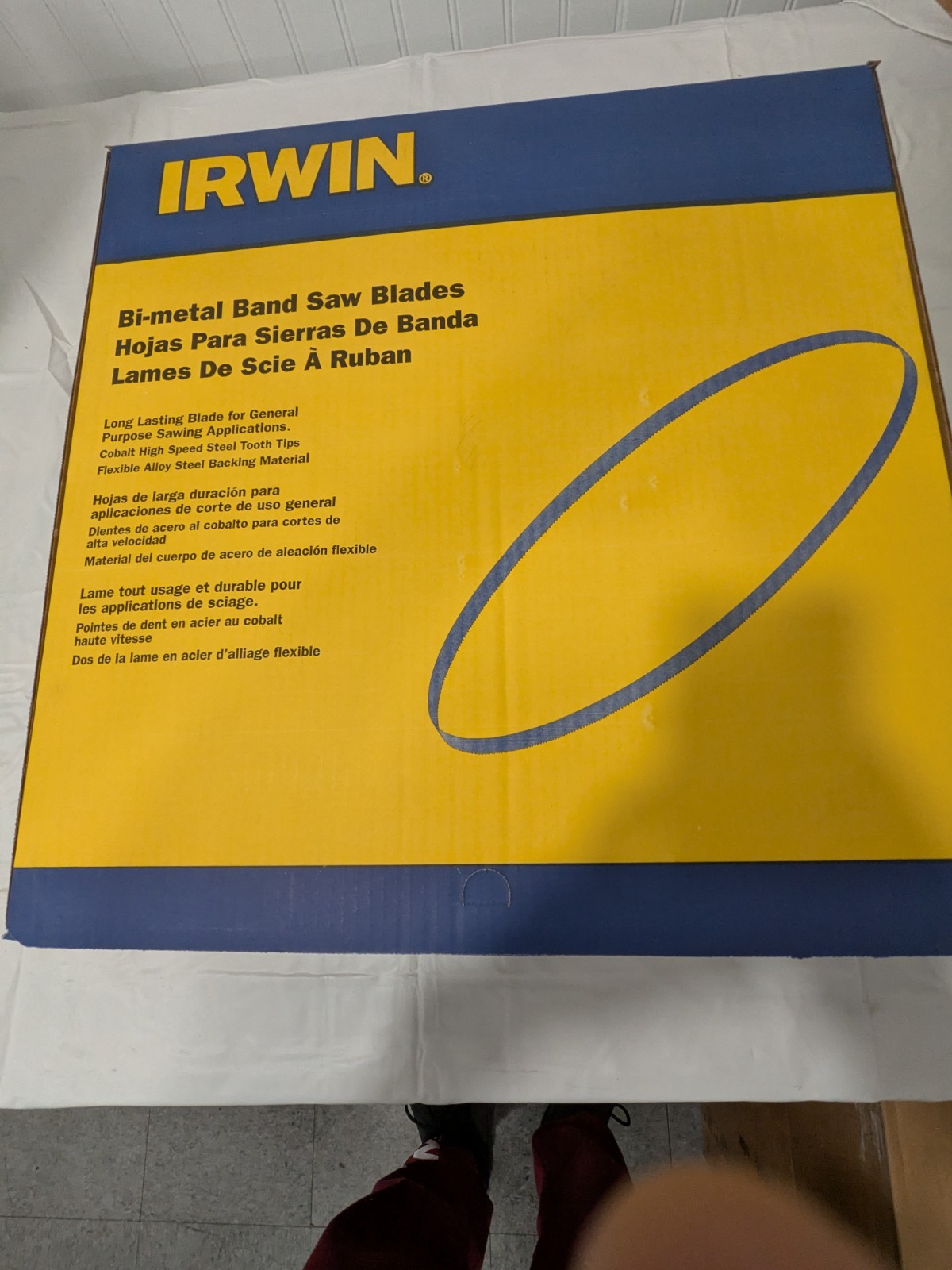 Irwin Welded Bandsaw Blade: 11′ 6 Long x 1-1/4″ Wide x 3 to 4 TPI 1888136