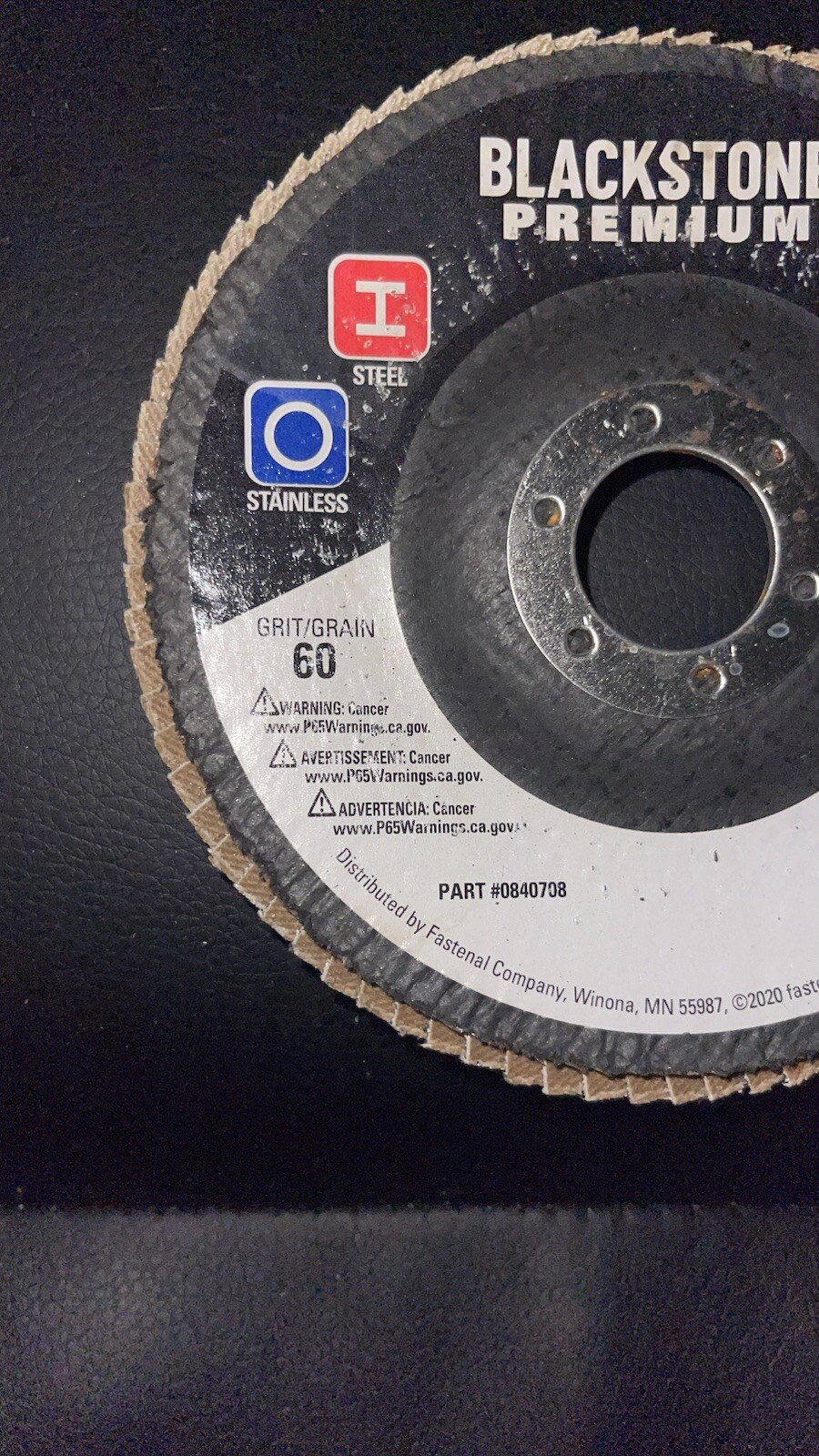 8 BLACKSTONE Premium 5” X 7/8 ZIRC Flap DISCS 60 GRIT 125×22.23mm(TL29) 0840708