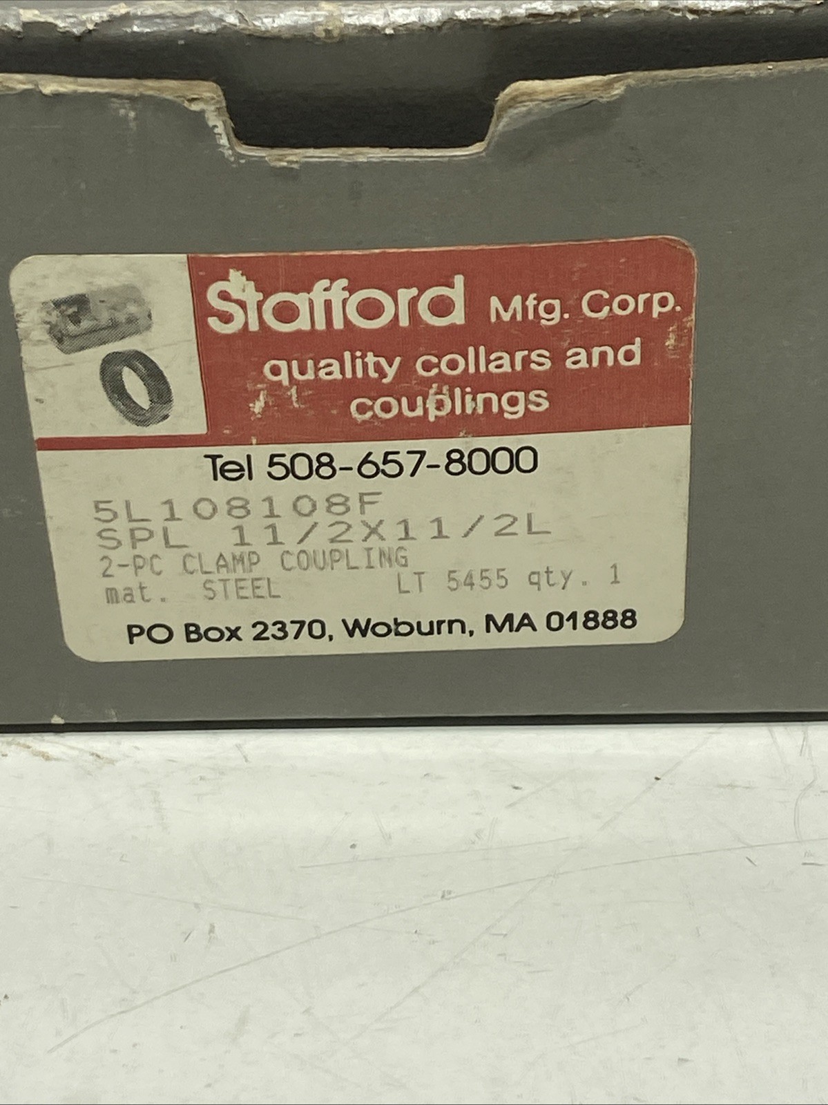 NEW OLD STOCK! STAFFORD PC CLAMP COUPLING 5L108108F