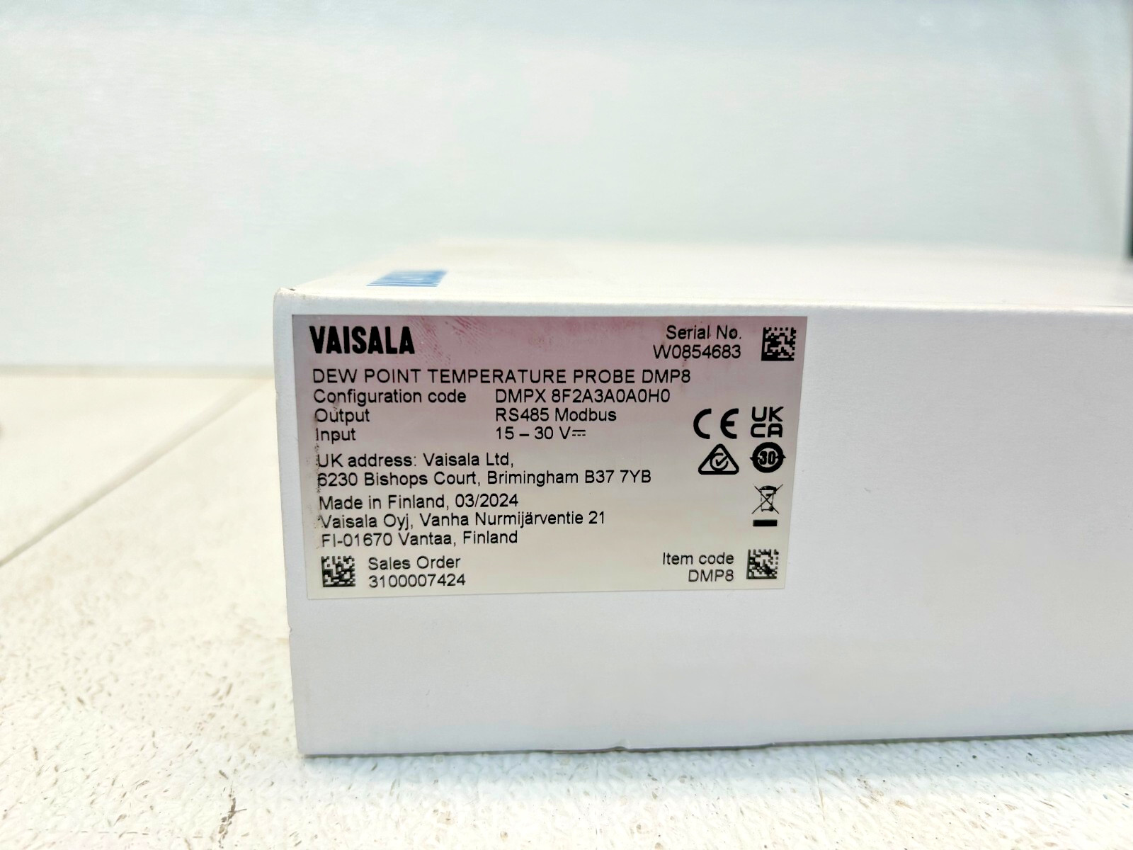 Vaisala Dew Point Temperature Probe DMP8 DMPX 8F2A3A0A0H0