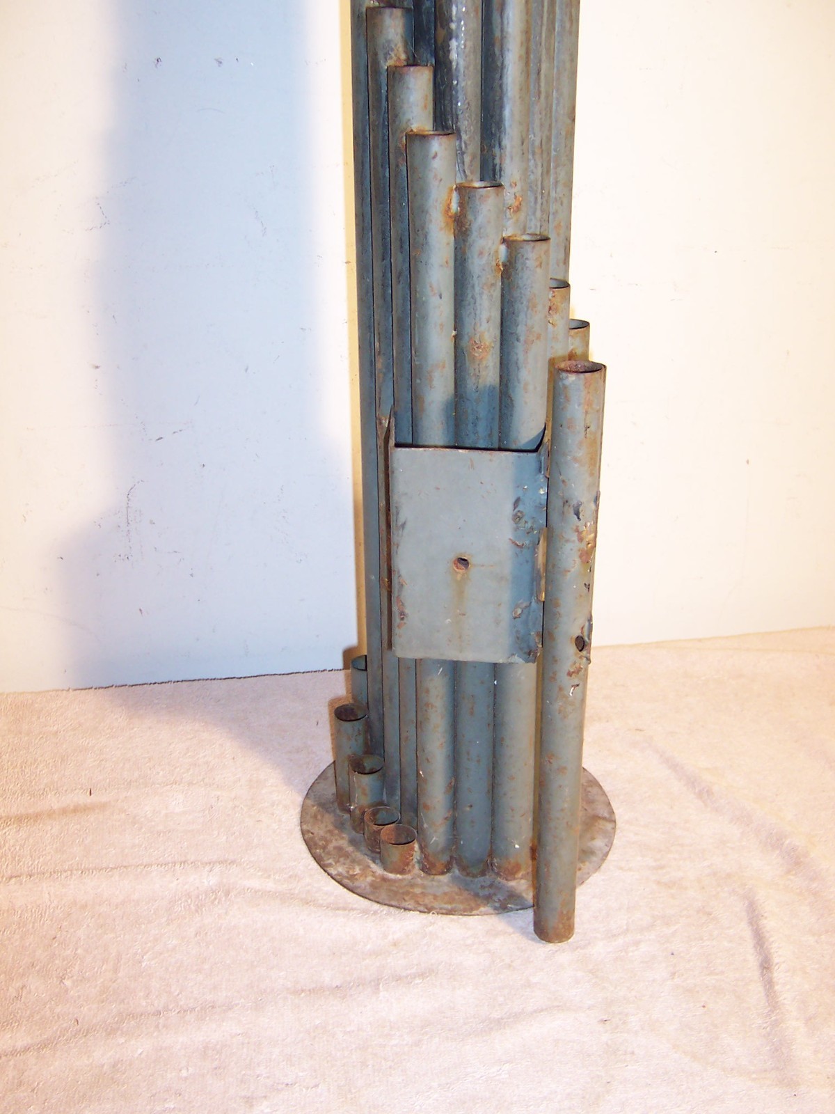 Vintage Industrial Art Spiral Boiler Exhaust Whistle Steam Caliope Tubes 36″