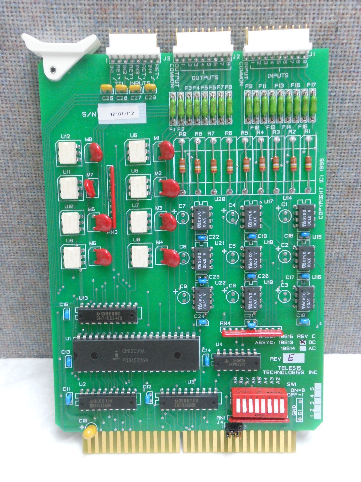 TELESIS TECHNOLOGIES BRD# 19615 REV. C ASSY# 19613 DC REV. E NEW-NO BOX 19615