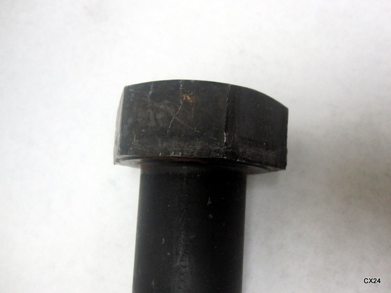 1-1/2″ X 9-13/16″ Black Grade 8 S.S Hex Head Bolt 6 TPI, 3.75″ Threaded