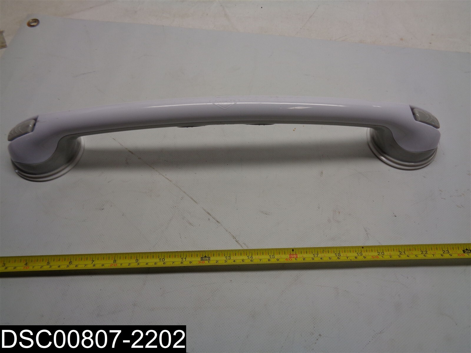 Used: 24″ MHI White Suction Shower Cup Grab Bar
