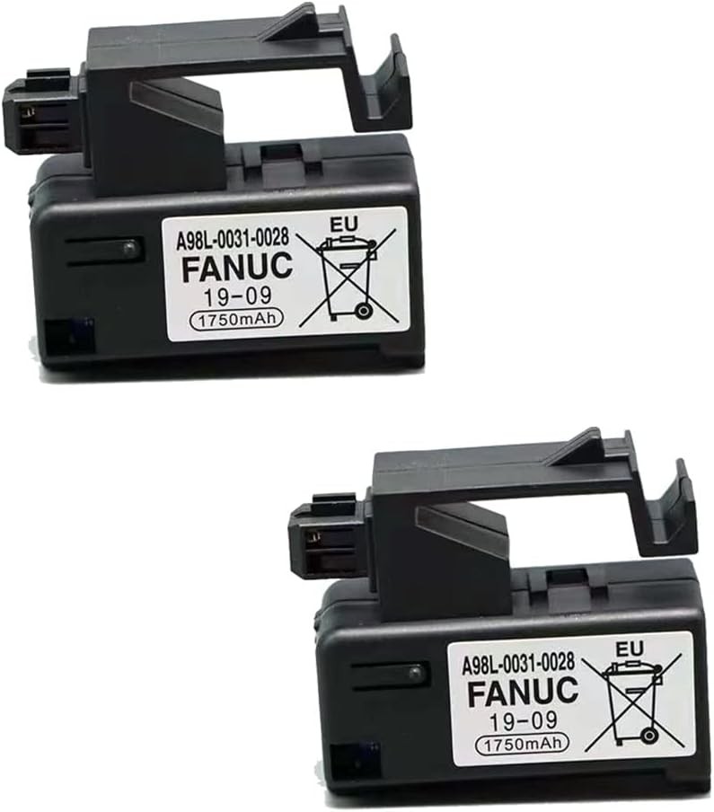 Pack of 2 Replacement for Fanuc A98L 0031 0028 A02B 0309 K102 3V 1750mAh PLC