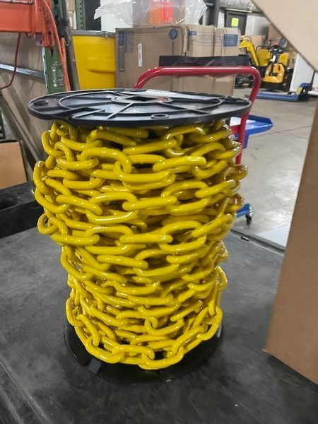 PD0722127 Campbell 1/4″ Proof Coil Yellow Poly Coat 60 Foot Chain Spool 1300lb
