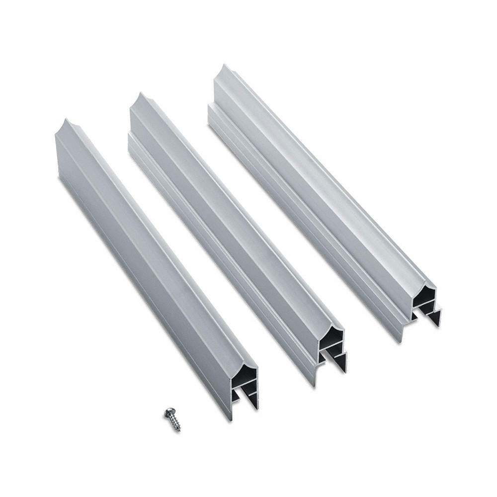 ASI GLOBAL PARTITIONS Headrail,98″ D,98″ H,3/4″ W,Al/SS 809JH2