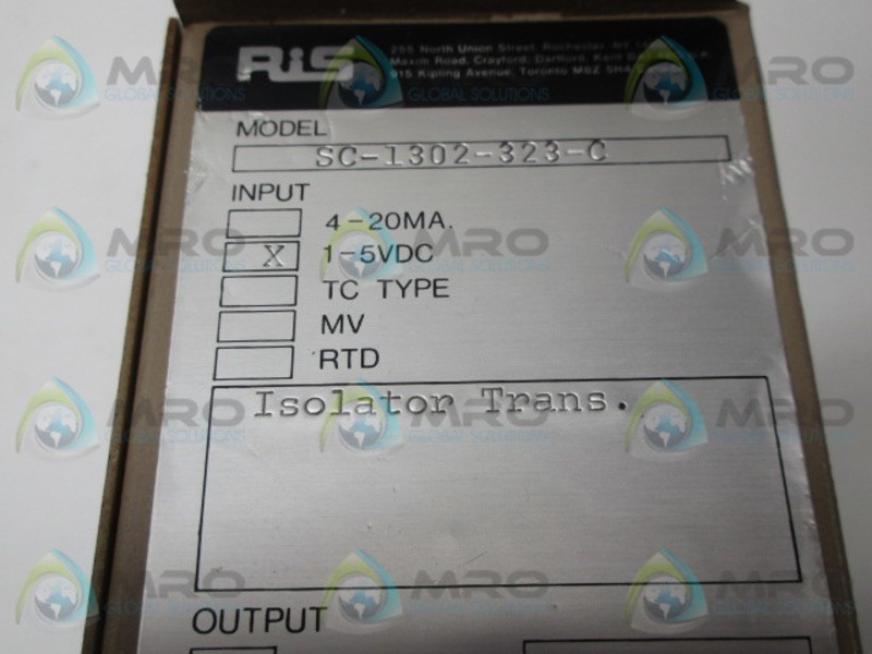 RIS SC-1302-323-C ISOLATOR TRANSMITTER UNMP