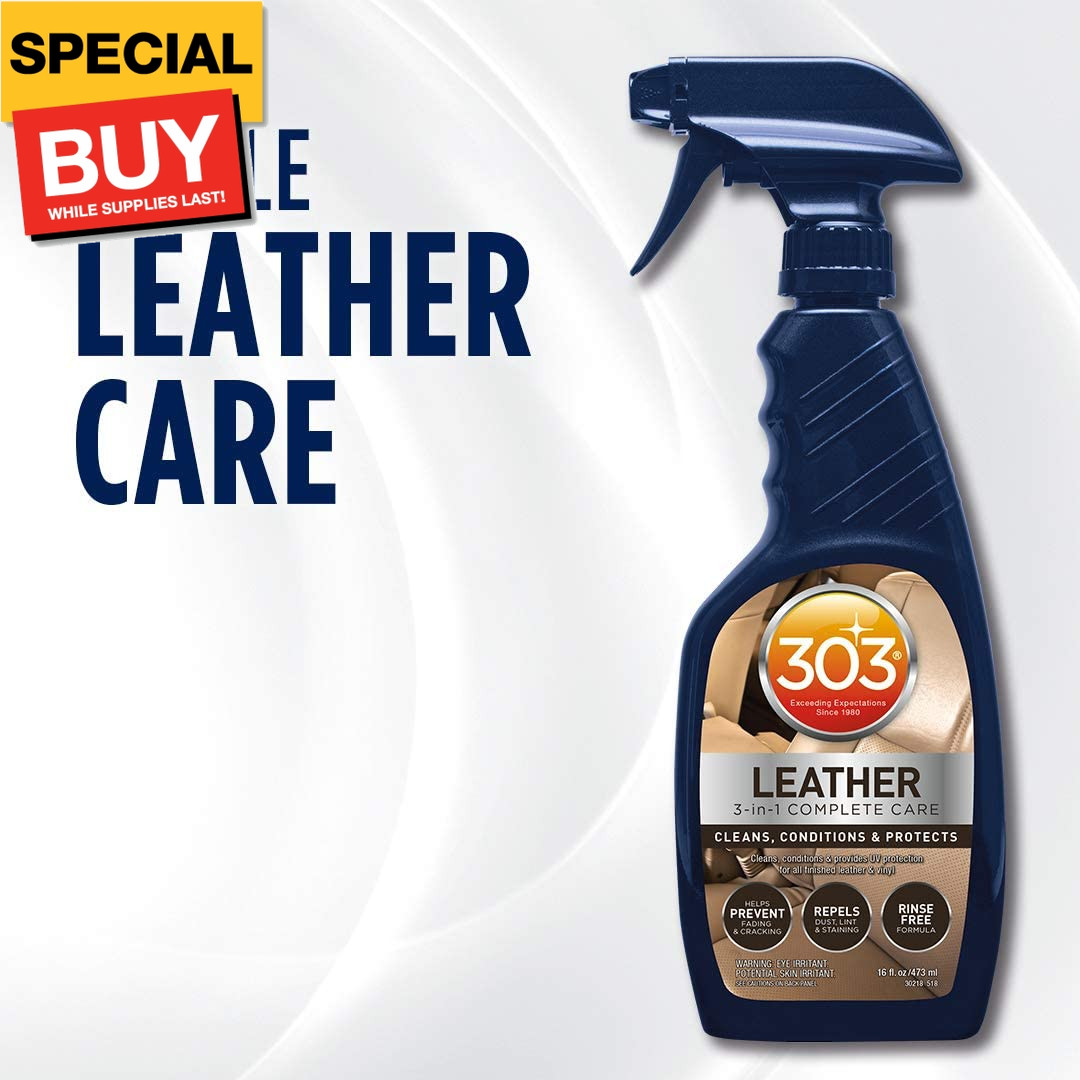 Leather 3-In-1 Complete Care – Cleans, Conditions, & Protects – Helps Prevent Fa