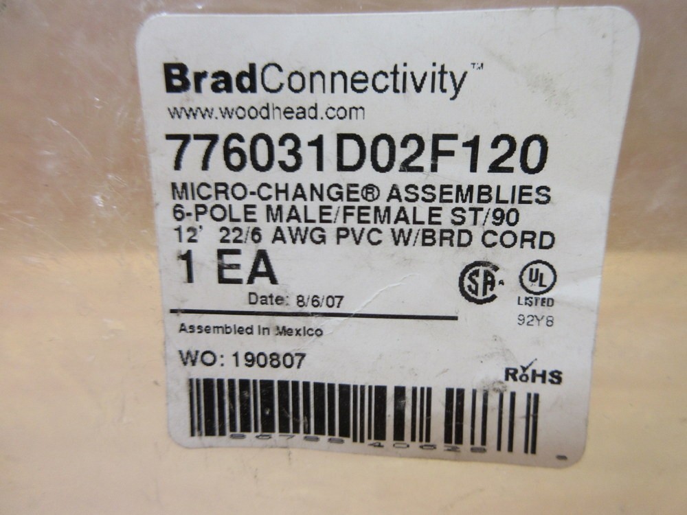 Brad Harrison 776031D02F120 Woodhead Cordset
