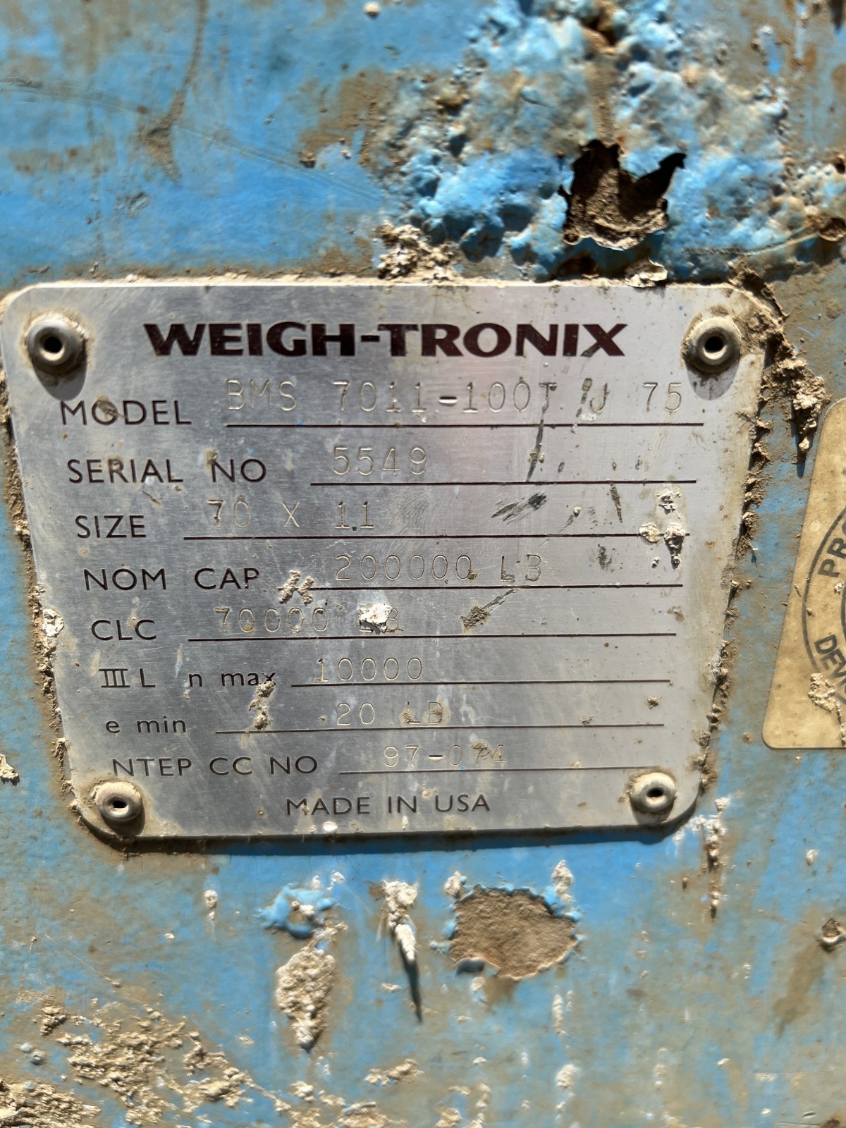 Weigh-Tronix Truck Scale