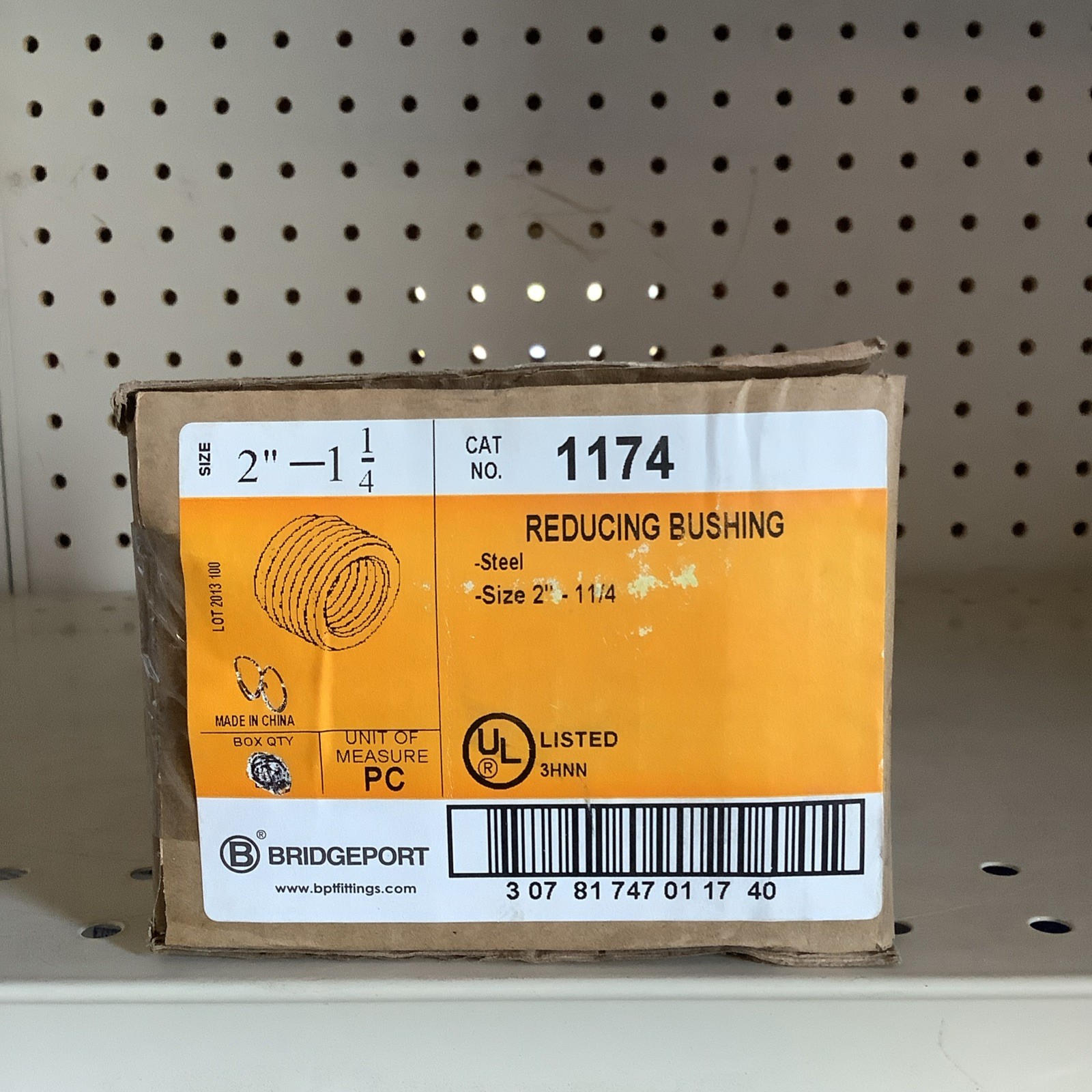 Bridgeport 1174 Reducing Bushing, steel, Size 2”-1 1/4 – Box of 8