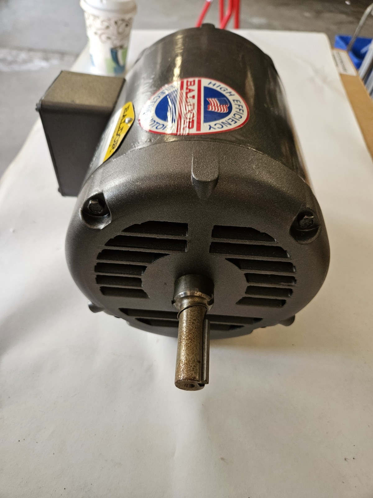 1HP BALDOR MOTOR M3116T-5 1750 RPM 3 PHASE 575V FRAME 56