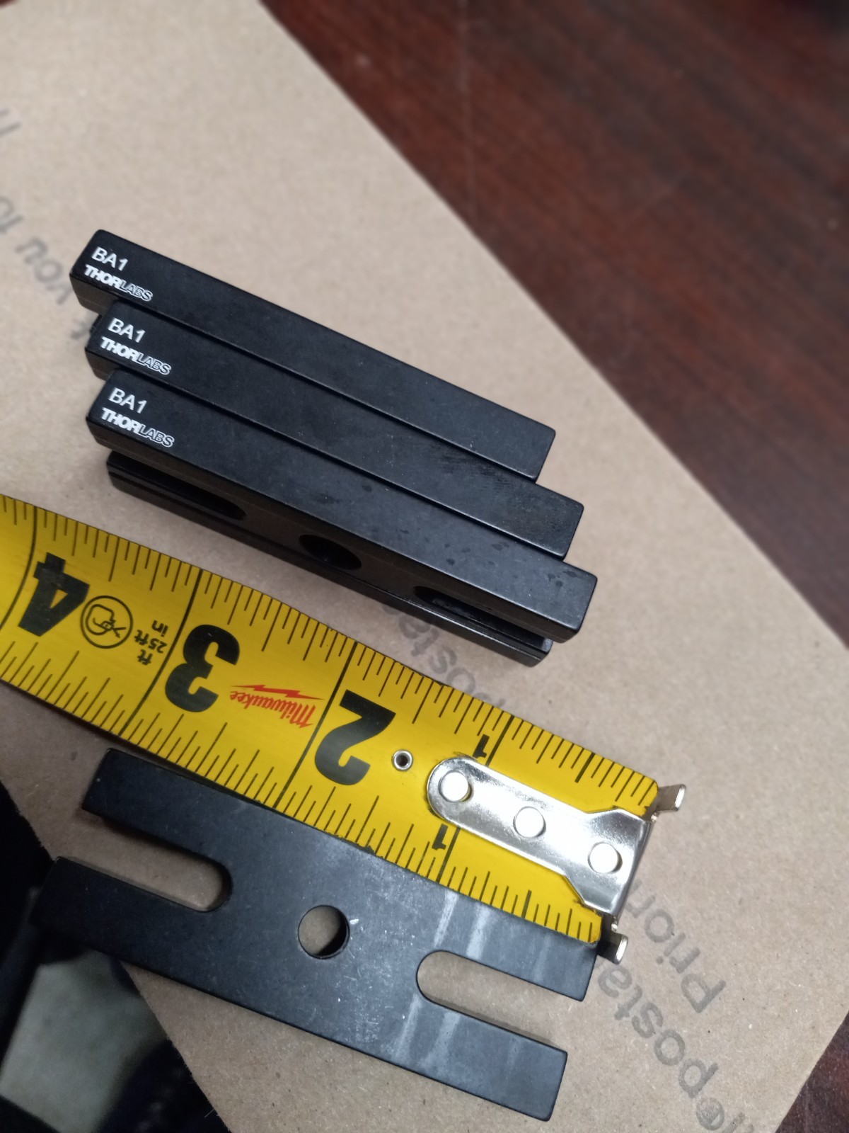Lot of 4 Thorlabs BA1 Mounting Base 1″ x 3″ x 3/8″ LOT OF 4