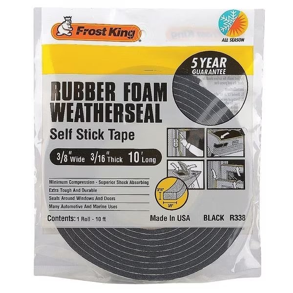 Frost King Rubber Foam Tape, 3/8In.x10 f