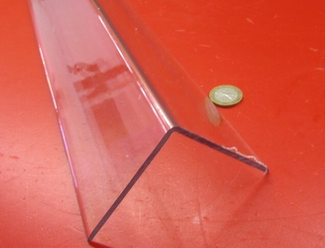 Polycarbonate Angle .100″ Thick x 2.50″ Arms x 24″ Long