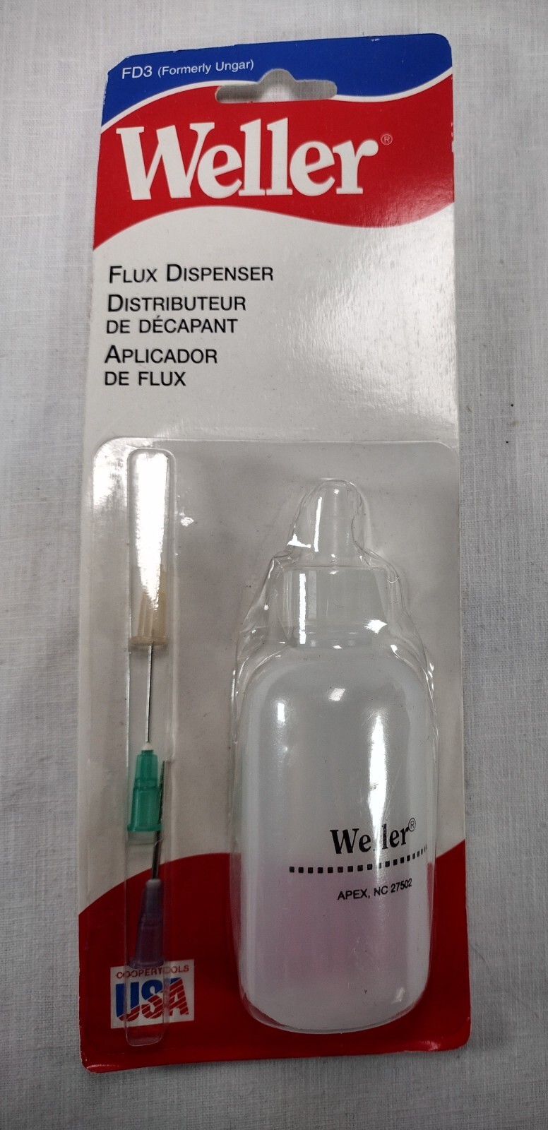 NEW – Weller FD2 Flux Solvent Dispenser with 0.02″ Needle, 2 oz. Capacity