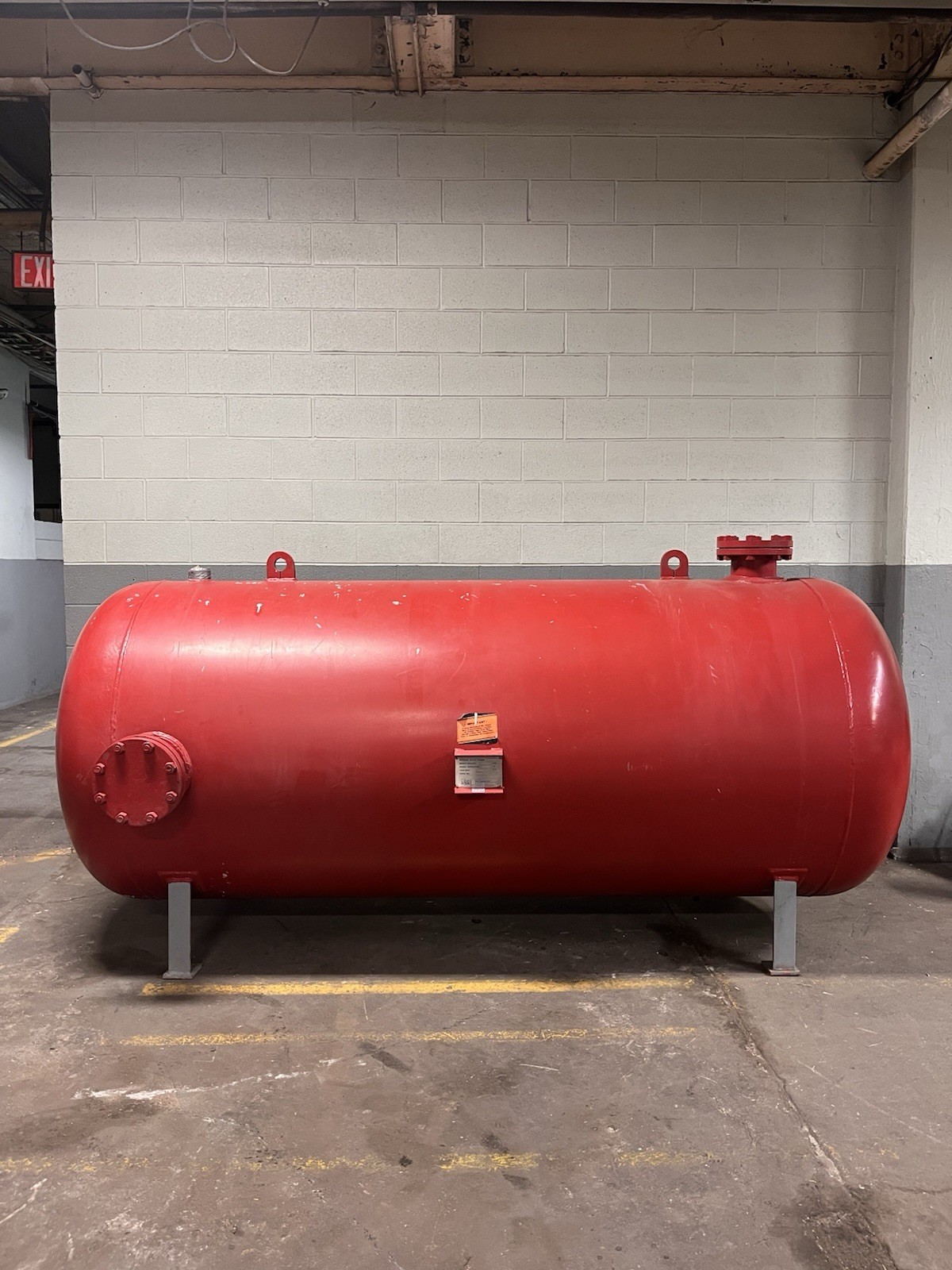 1000 Gal ASME Pressure Vessel Air Receiver Tank 4’x10’ 150 PSI 6” Flange 2” FPT
