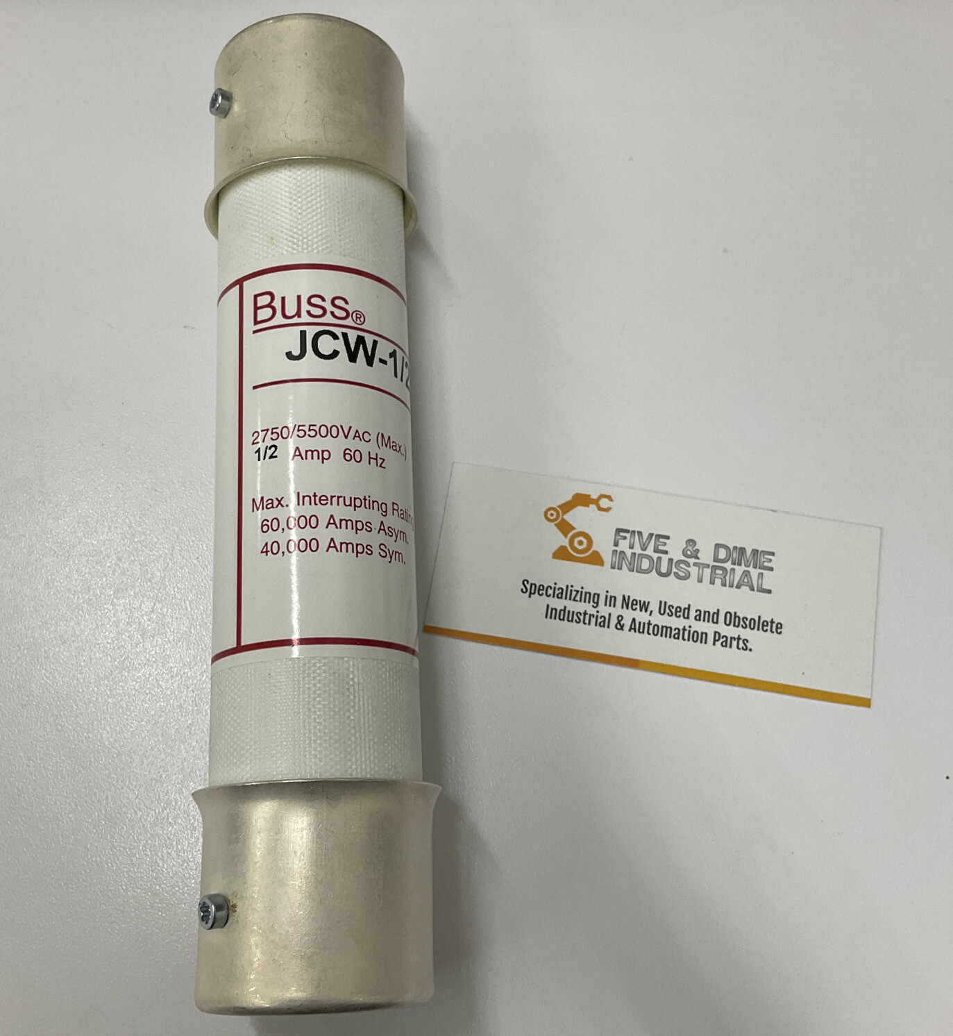 Cooper Bussman Buss JCW-1/2E FUSE 1/2 AMP 2750/5500V-AC 60HZ (CL115)