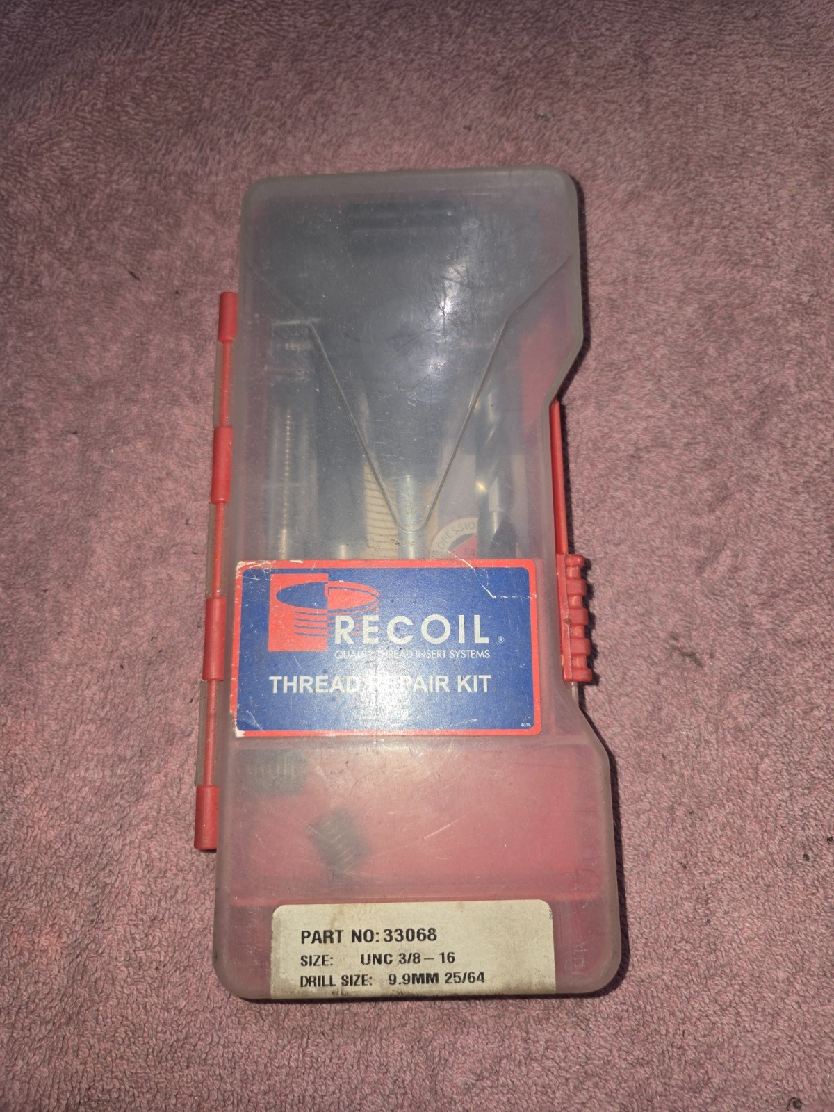 Recoil 33068 UNC 3/8-16 Thread Repair Kit w/ 3 Inserts