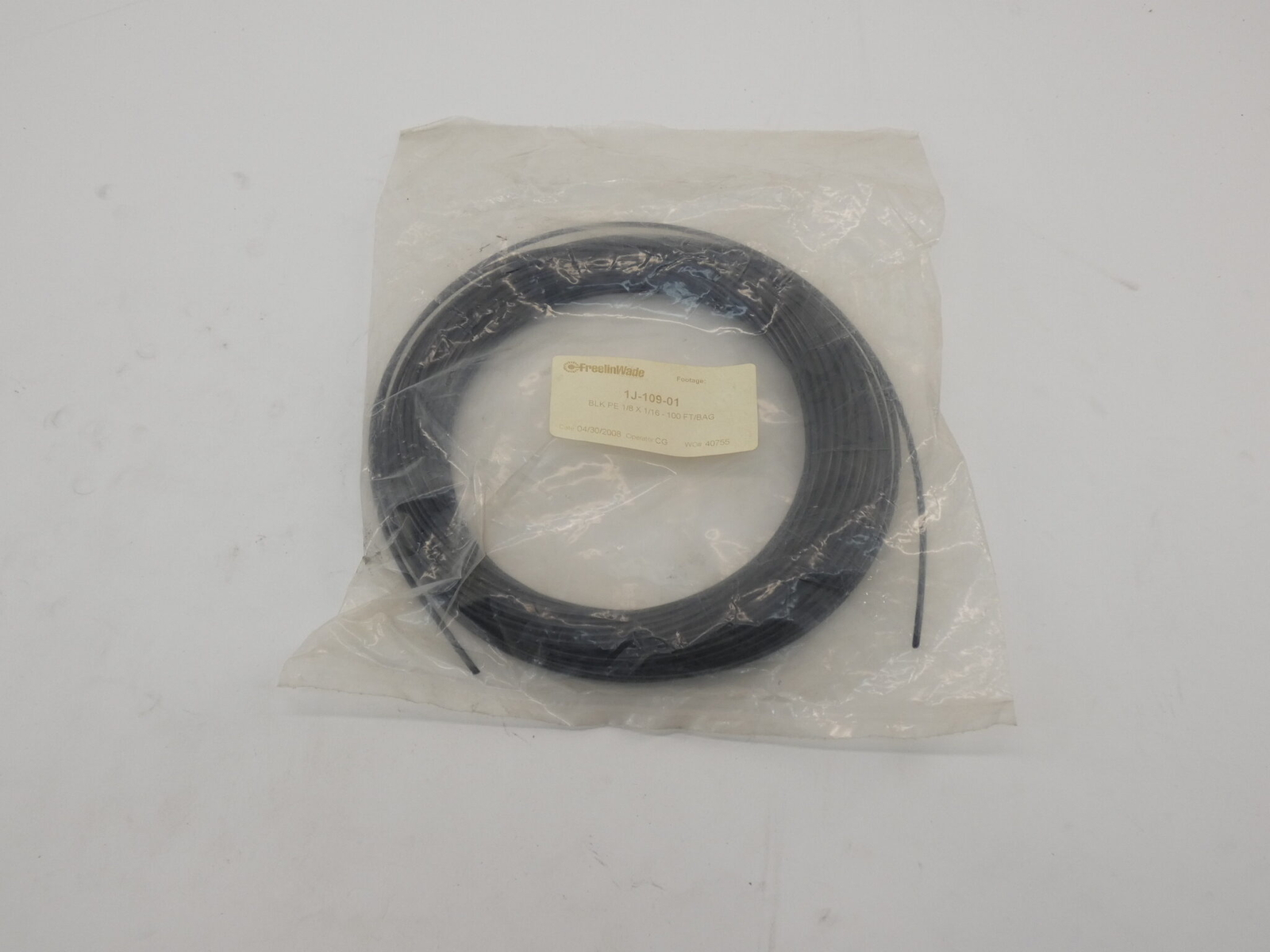 Freelin Wade 1J-109-01 Black Tubing 1/8″ x 1/16″, 100′ – NEW Surplus!
