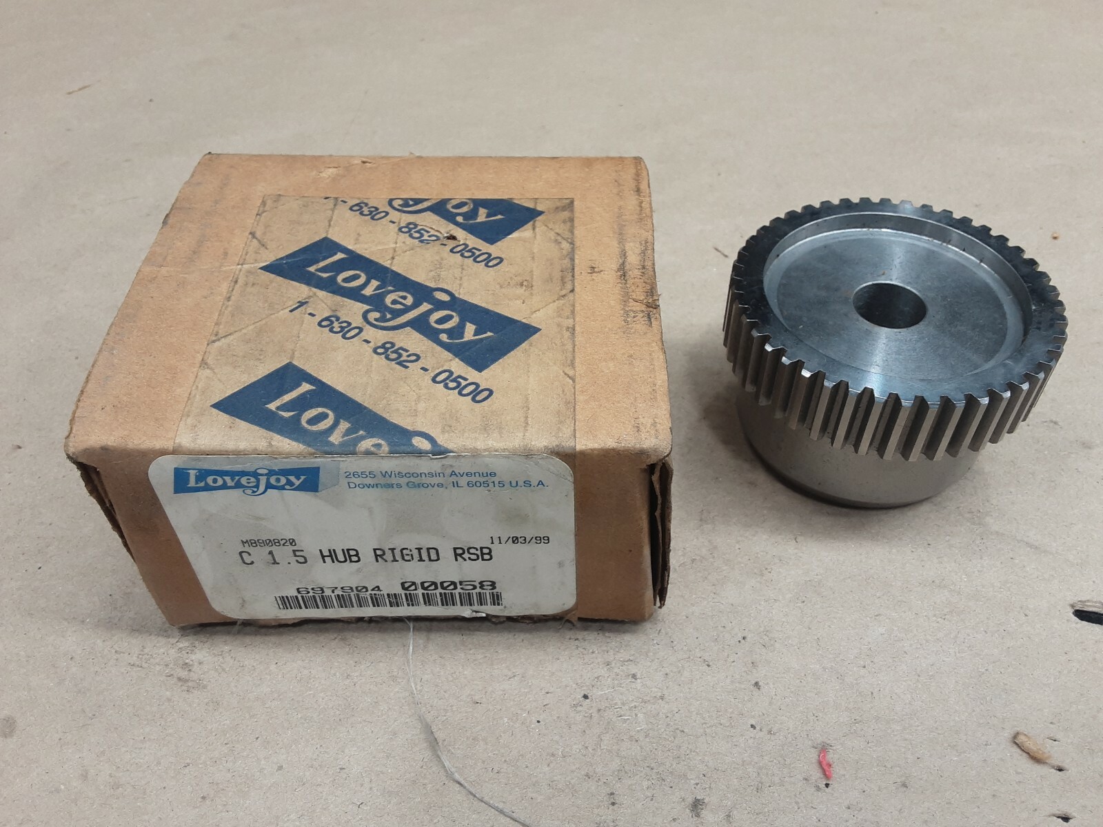 New Lovejoy 00058 C 1.5 Hub Rigid RSB 1-1/2 #12H34RM
