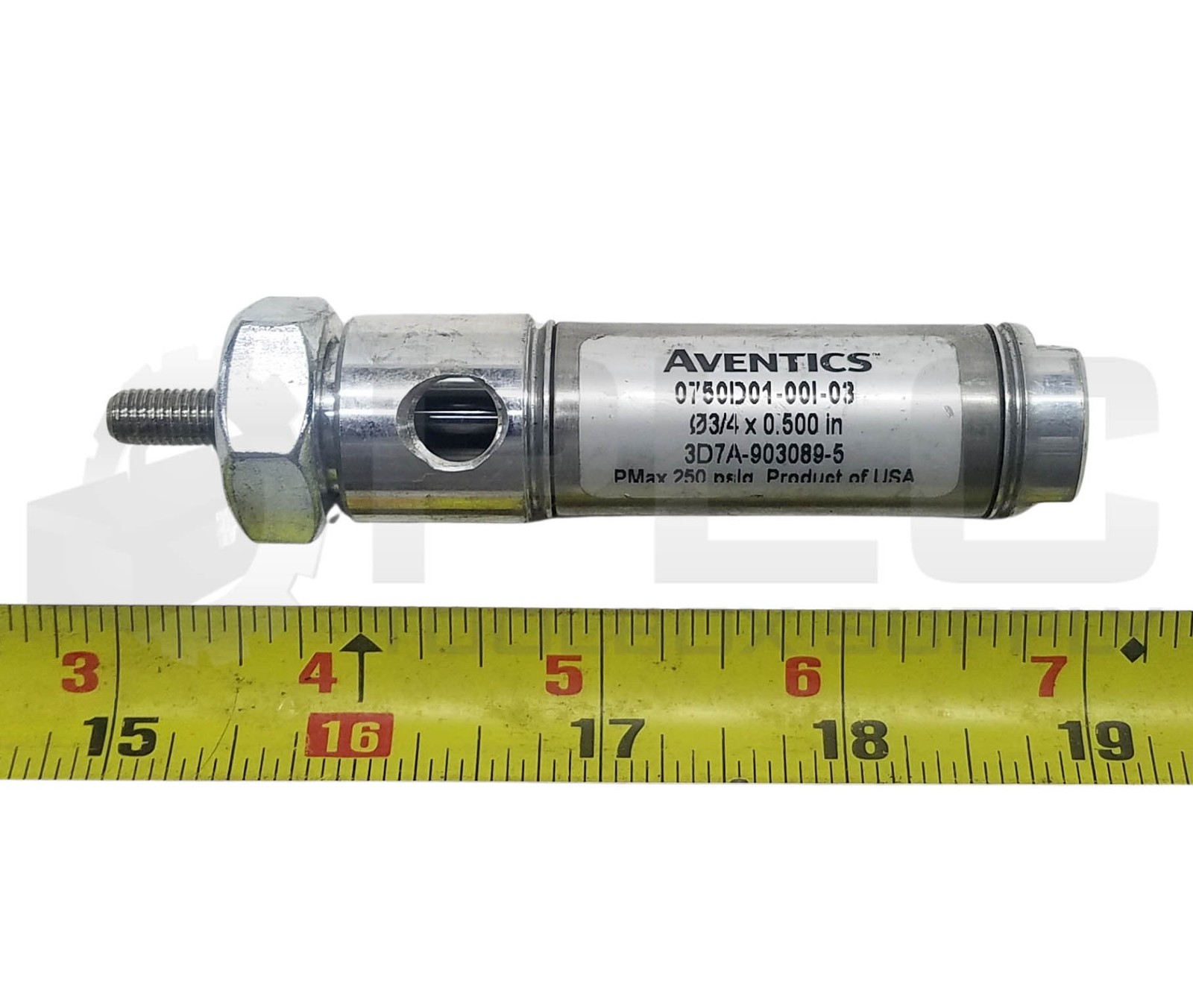 LOT OF 2 NEW AVENTICS 0750D01-00I-03 PNEUMATIC CYLINDER, 3/4″ BORE 0.500″ STROKE