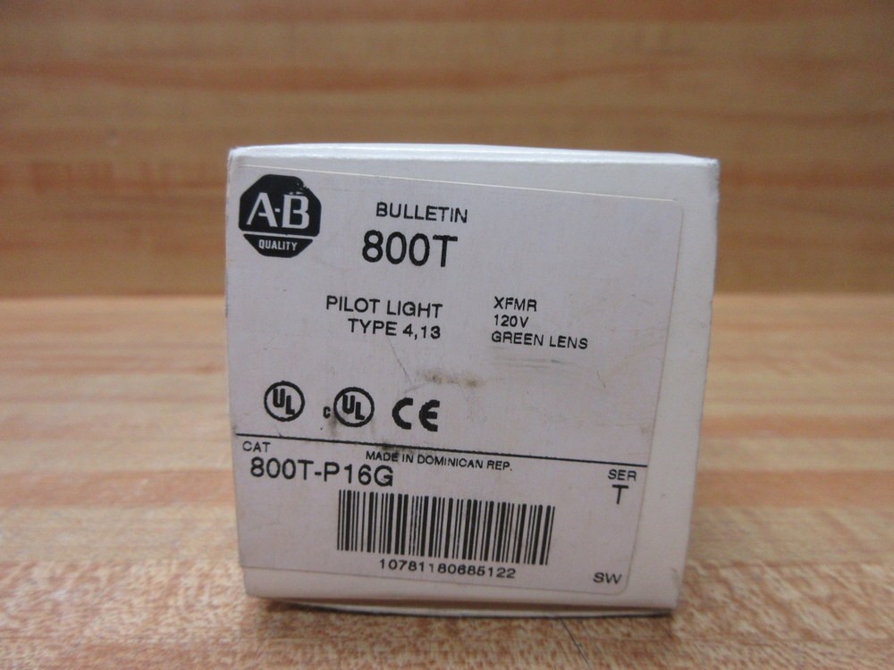 Allen Bradley 800T-P16G Green Pilot Light 800TP16G EMPTY BOX ONLY! Series T