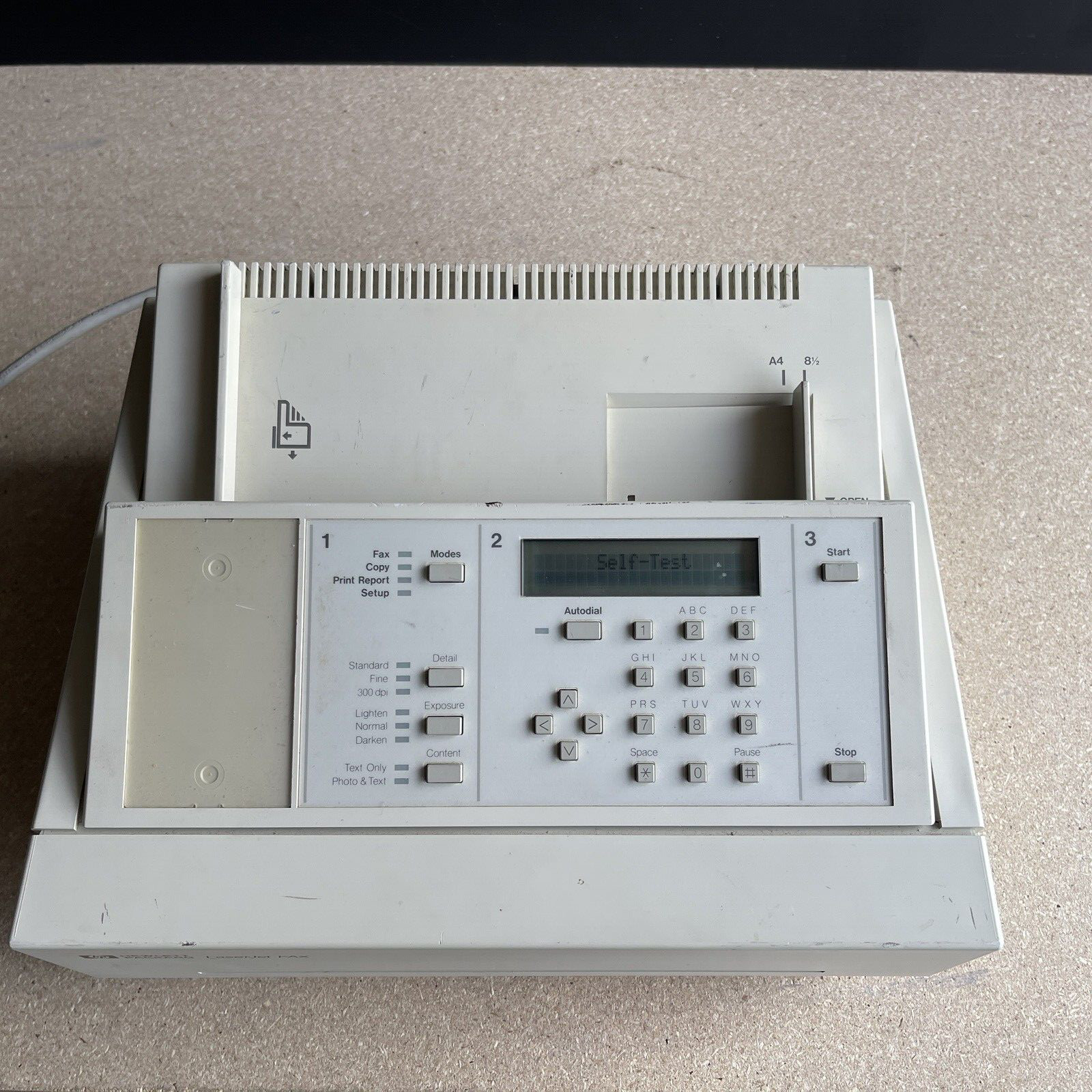 Hewlett Packard C1740A HP LaserJet FAX Vintage Machine, Power On