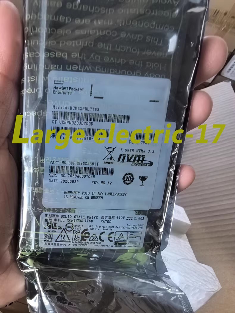 New In Box KIOXIA KCM6XRUL7T68 Enterprise NVMe SSD 7.68TB PCIe U.3