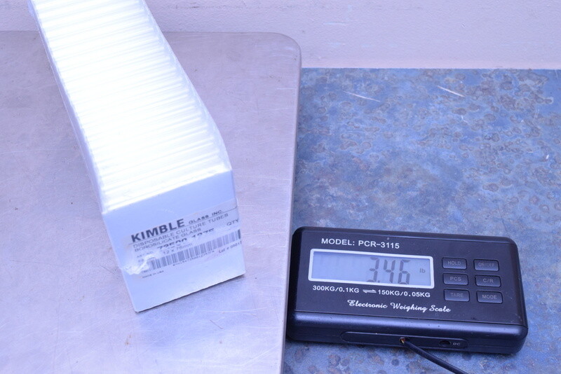 KIMBLE GLASS DISPOSABLE CULTURE TUBES BOROSILICATE GLASS 73500 1275 12X 75MM SI