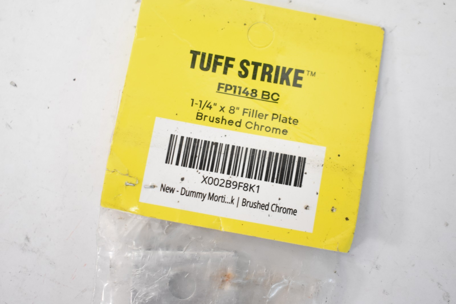 Tuff Strike FP1148 BC 1-1/4″ x 8″ Filler Plate Brushed Chrome Finish Genuine OEM
