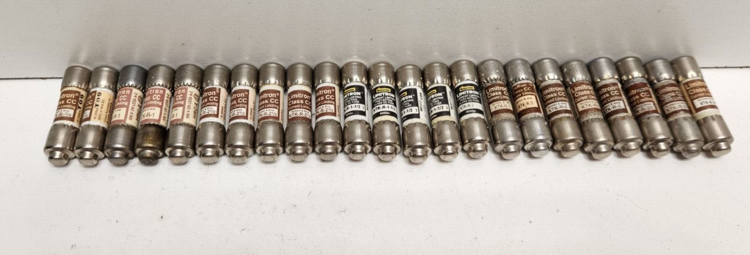 LOT OF 23 NOS! VARIOUS BUSSMANN LIMITRON KTK-R FUSES