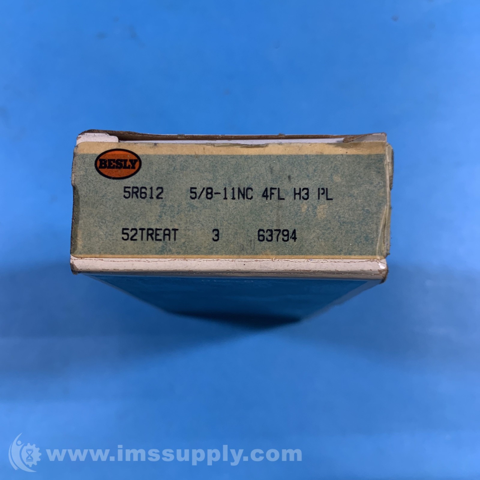 Besly Cutting Tools 63794 Box of 3 5/8-11NC 4FL H3 PL Cutting Tap FNOB