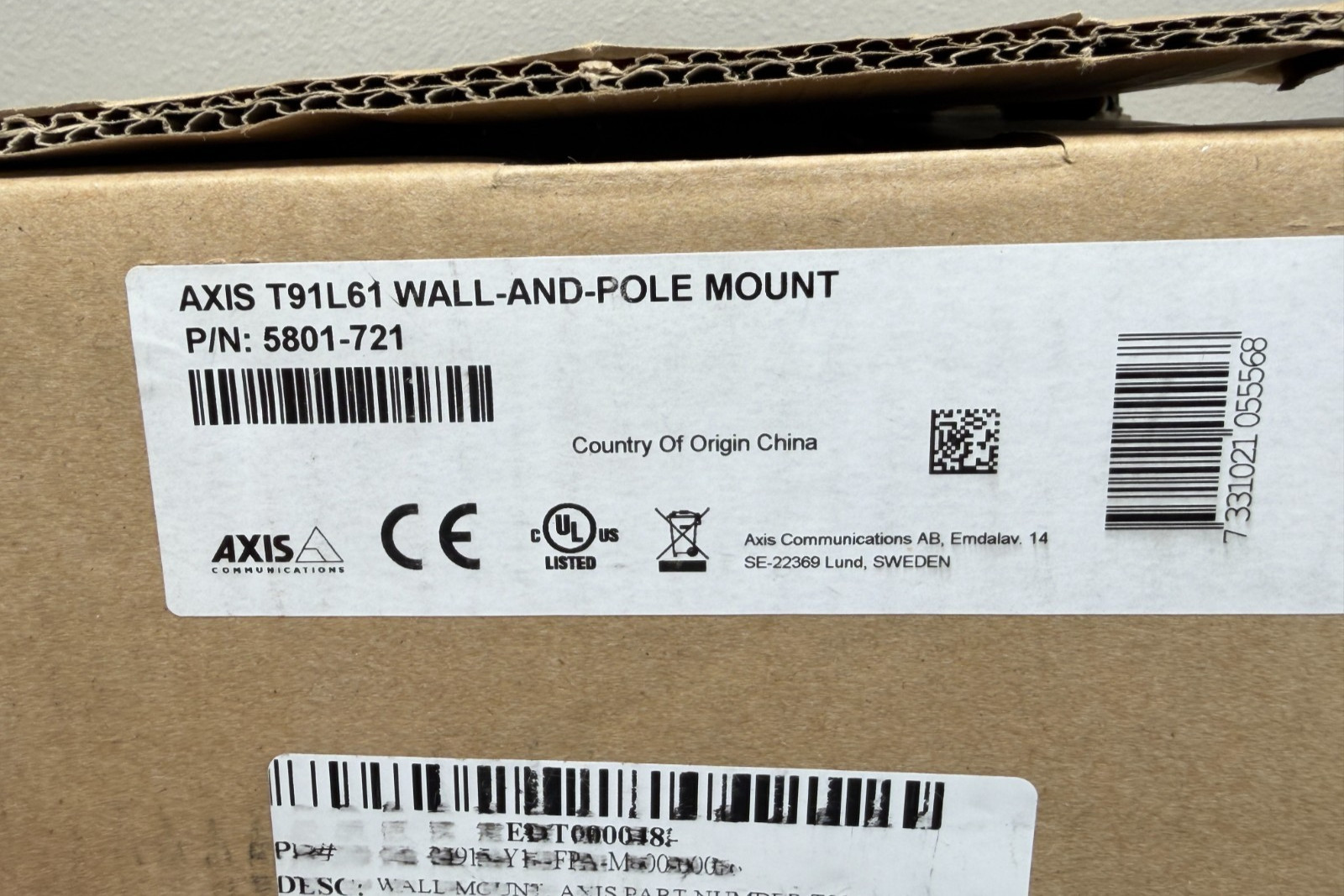 Axis 5801-721 T91L61 Wall And Pole Mount