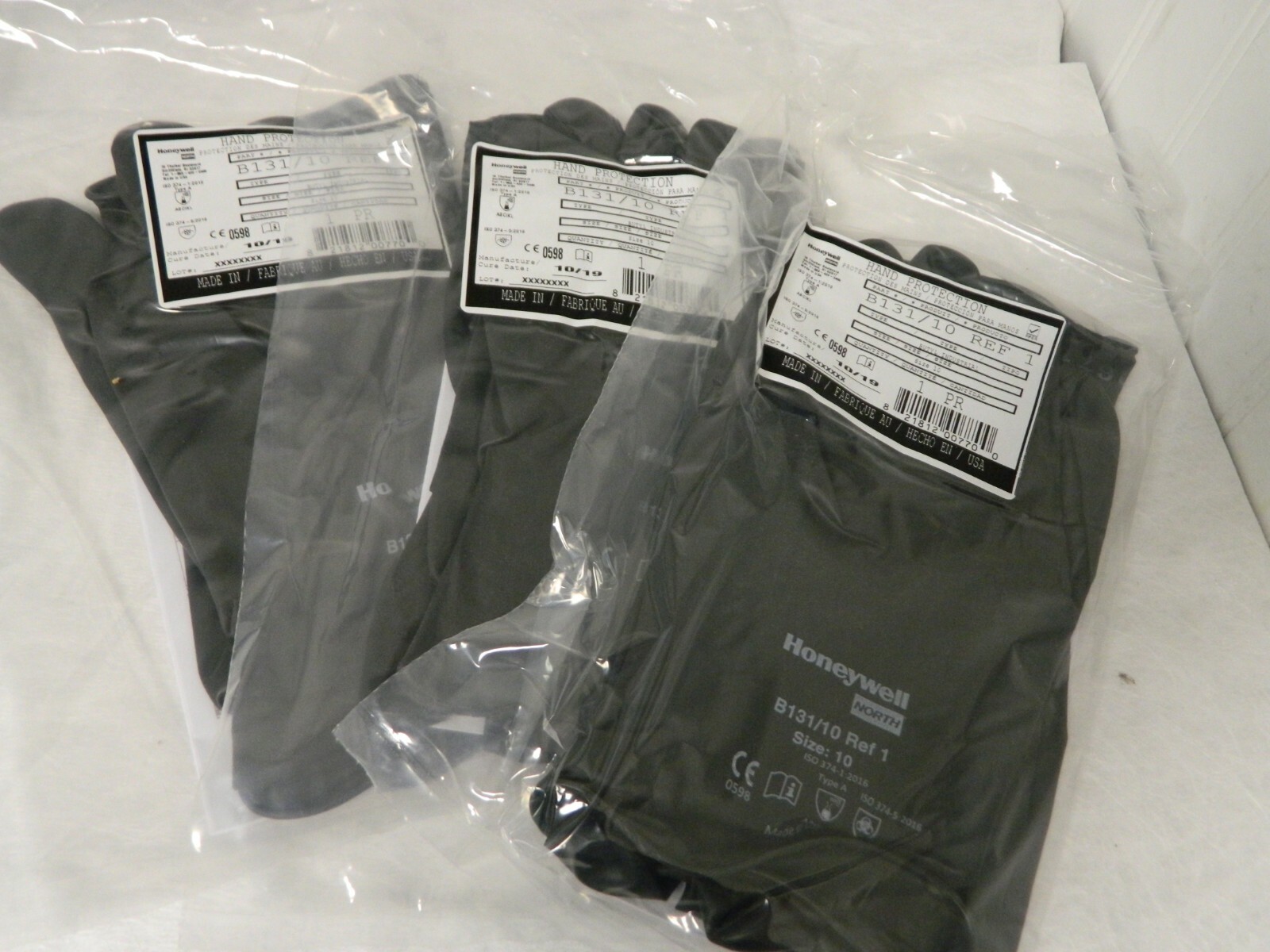 Honeywell Butyl Chemical Resistant Gloves XL (10) 11″ Long 13 mil Qty 3 B131/10