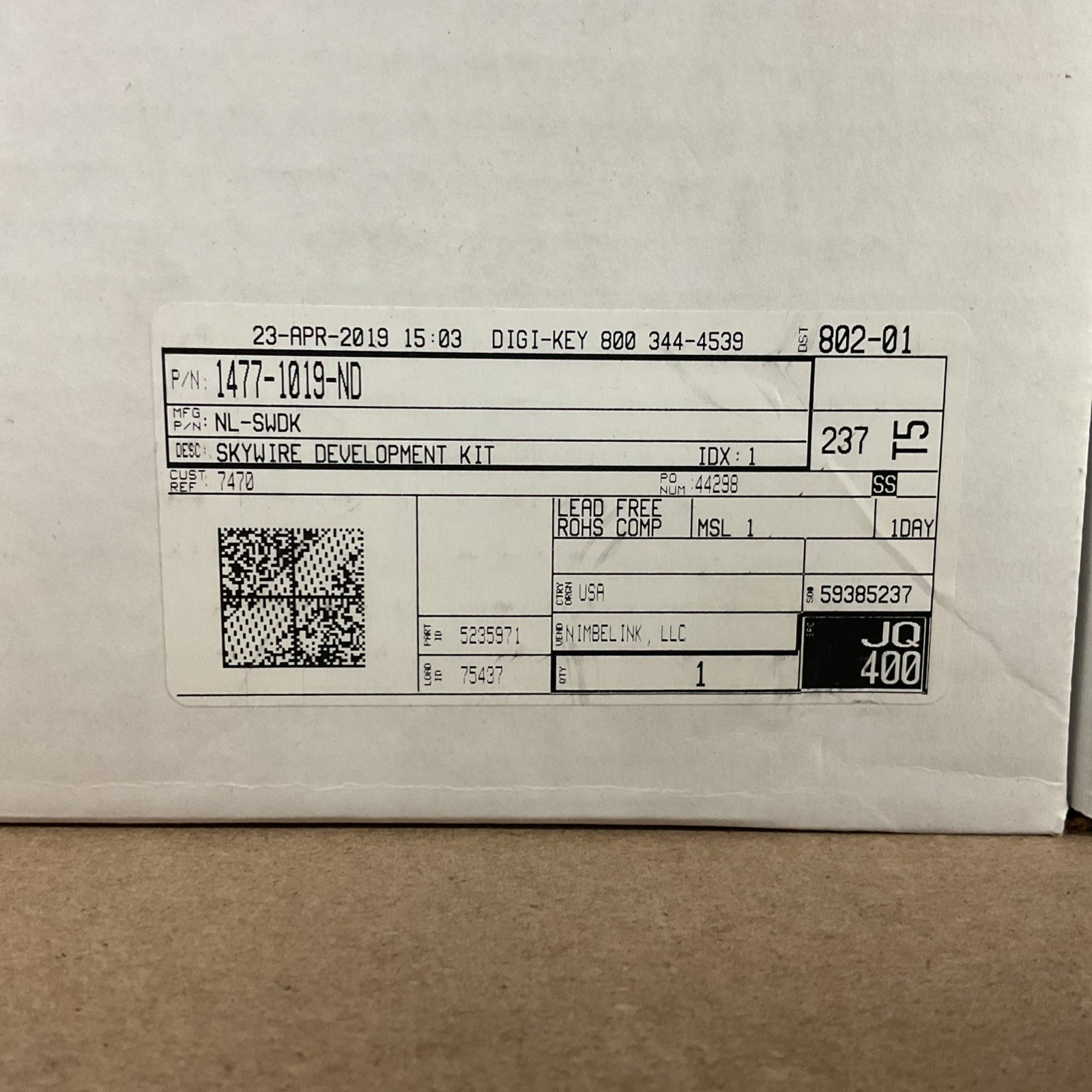Nimblelink Skywire 1477-1019-ND Development Kit