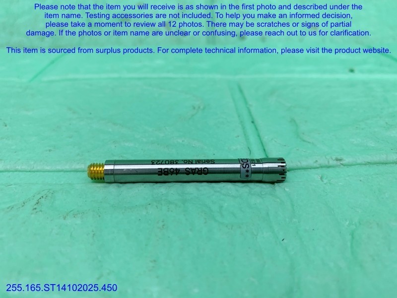 GRAS 46BE Microphone Missing Cable&Plug as shown in photos, sn:Random, Sale.
